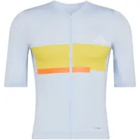 Adidas T-Shirt fonctionnel 'Tempo Neo Heritage' bleu clair / jaune / orange / blanc