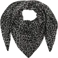 Lala Berlin Écharpe - 162x85 - Triangle M - City Black Leo - - UneTaille - Écharpe