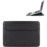 24.Se MacBook bracket bag Ultra-Thin 13,3" waterproof PU leather black (13.30", Apple), Sac pour notebook, Noir