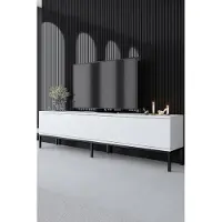 Skye Decor , Lord - Black, White, Meubles TV, noir, 180 x 47 x 30 cm