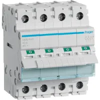 Hager Interrupteur 40A 4 contacts NO 400V AC 4PLE Hager SBN440