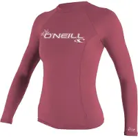O'Neill Basic Skins Crew Long Sleeve Rash Guard Violet L