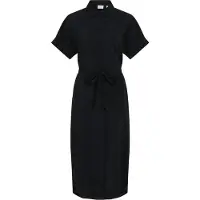 Vila Hula Shirt Short Sleeve Midi Dress Noir 36 Femme