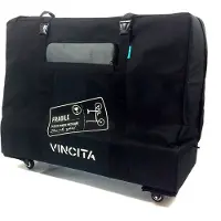 Vincita B132td 20'' Folding 4 Wheels Sac de voyage pour vélo Noir Noir One Size
