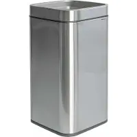 MAUL Poubelle MAULprime 25 l en acier inoxydable 25,1 x 25,1 x 49,2 cm argent