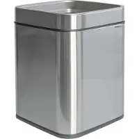 MAUL Poubelle MAULprime 15 l en acier inoxydable 25,1 x 25,1 x 32,2 cm argent