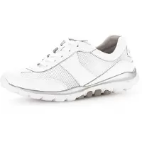 Gabor Comfort : chaussures pour femmes, chaussures à lacets, chaussures de sport, couleur blanche, chaussures décontractées