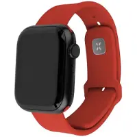 FIXED Jeu de bracelets en silicone pour Apple Watch Ultra 49mm, rouge (49 mm, Acier inoxydable, Silicone), Sangles de montre, Rouge