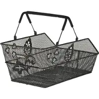 Basil Cento Flower Multi Mik Rear Basket Noir