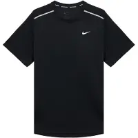 Nike T-Shirt fonctionnel 'MILER' noir / argent / blanc