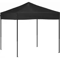 Syfax Tente de réception pliable Noir 2x2 m