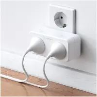 Satechi , SmartPlug Duo Compatible HomeKit Siri Compact, Blanc
