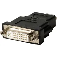 Nedis HDMI Adapter | HDMI Connector | DVI-D 24+1-Pin Female | Gold Plated | Straight | ABS | Black | 1 pc. | Boîtier