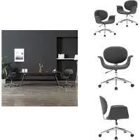 vidaXL Chaise de salle à manger pivotante 2 pcs. Gris Tissu - Chaises de salle à manger
