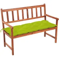 The Living Store Banc de jardin avec coussin 120 cm en bois massif d'acacia