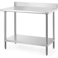 Hendi Table de travail avec dosseret,, Budget Line, 1000x600x(H)950mm (100 cm, 60 cm)