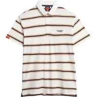 Superdry Lightweight Stripe Short Sleeve Polo Blanc L Homme