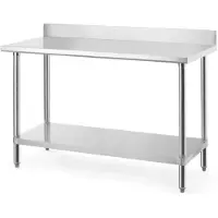 Hendi Table de travail avec dosseret,, Budget Line, 1400x600x(H)950mm (60 cm, 140 cm)