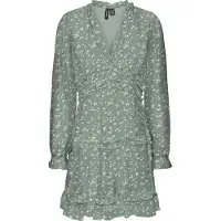 Vero Moda Smilla Long Sleeve Midi Dress Vert XL Femme
