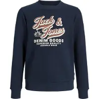 Jack & Jones Junior Sweat bleu nuit / rouille / blanc