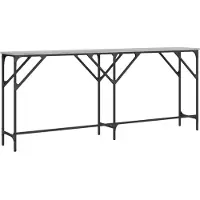 vidaXL Table console sonoma gris 180x29x75 cm bois d'ingénierie
