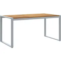 vidaXL Table de jardin Grise 160 x 80 x 75 cm Bois massif d'acacia