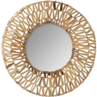 Atmosphera Miroir Tressé Terre Beige