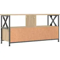 vidaXL Armoire TV Chêne Sonoma 90x33x45 cm Bois composite & fer