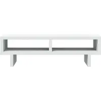 vidaXL Support d'écran blanc 50x27x15 cm Bois composite