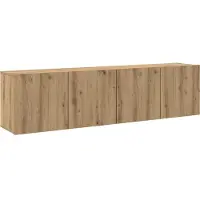 vidaXL Armoires murales TV 2 pcs. Chêne Artisan 80x30x41 cm
