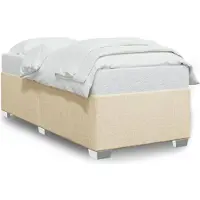 vidaXL Cadre de lit sans matelas Crème 100x200 cm Tissu