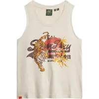Superdry Haut 'Tokyo' beige / marron / orange clair / rouge