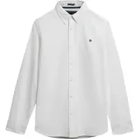 Superdry pour homme. M4011037A Chemise L/S Oxford classique blanc (3XL), Coton, Manche longue
