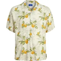 Jack & Jones Luke Tampa Aop Short Sleeve Shirt Jaune XS Homme