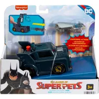 Imaginext Fisher-Price DC League of Super-Pets Ace avec Batmobile-Jet en set