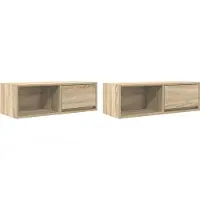 vidaXL Armoires TV 2 pcs. chêne Sonoma 80x31x25,5 cm Matériau bois