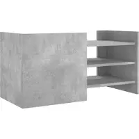 vidaXL Armoire TV gris béton 80x35x40 cm Bois composite