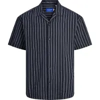 Jack & Jones Chemise 'JOREaster Palma' bleu nuit / blanc cassé