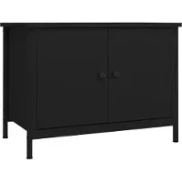 vidaXL Armoire TV avec portes Noir 60x35x45 cm Bois composite