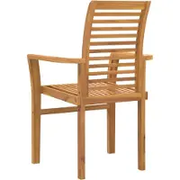 vidaXL Chaise de salle à manger 4 pièces Marron 62 x 55 x 94 cm Bois massif Teck