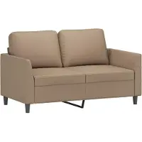 vidaXL Ensemble de canapés 3 pièces avec coussins Cappuccino-Brun Similicuir