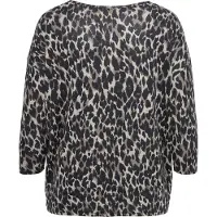 ONLY T-shirt 'ALBA' écru / moka / noir