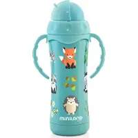 Mini Land - Bouteille Thermique En Acier Inoxydable Avec Paille. Thermokid Aqua Paille