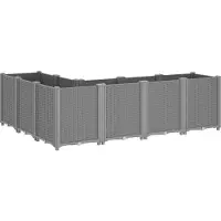 vidaXL Jardinière noir 160x120x53 cm polypropylène