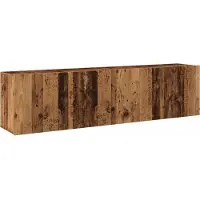 vidaXL Armoires murales TV 2 pcs. Aspect vieux bois 80x30x41 cm