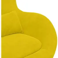 vidaXL Fauteuil œuf Jaune 63 x 73 x 90 cm Velours