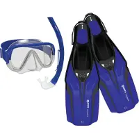 Mares Aquazone Nateeva Keewee Snorkeling Set Bleu L-XL