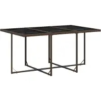 vidaXL Ensemble de jardin 7 pièces avec coussins Marron Poly rotin