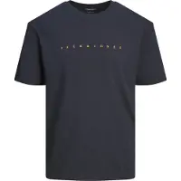 Jack & Jones Plus T-Shirt 'JJEStar' bleu nuit / orange