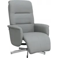 vidaXL Fauteuil relax avec repose-pieds Tissu gris clair